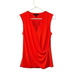 Banana Republic Top Women Size XS Orange Sleeveless Polyester Blend Draped Party